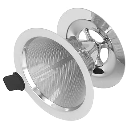 Coffee Filter Cup, Coffee Dripper Rustproof for Travel for Home(1-2 cups)