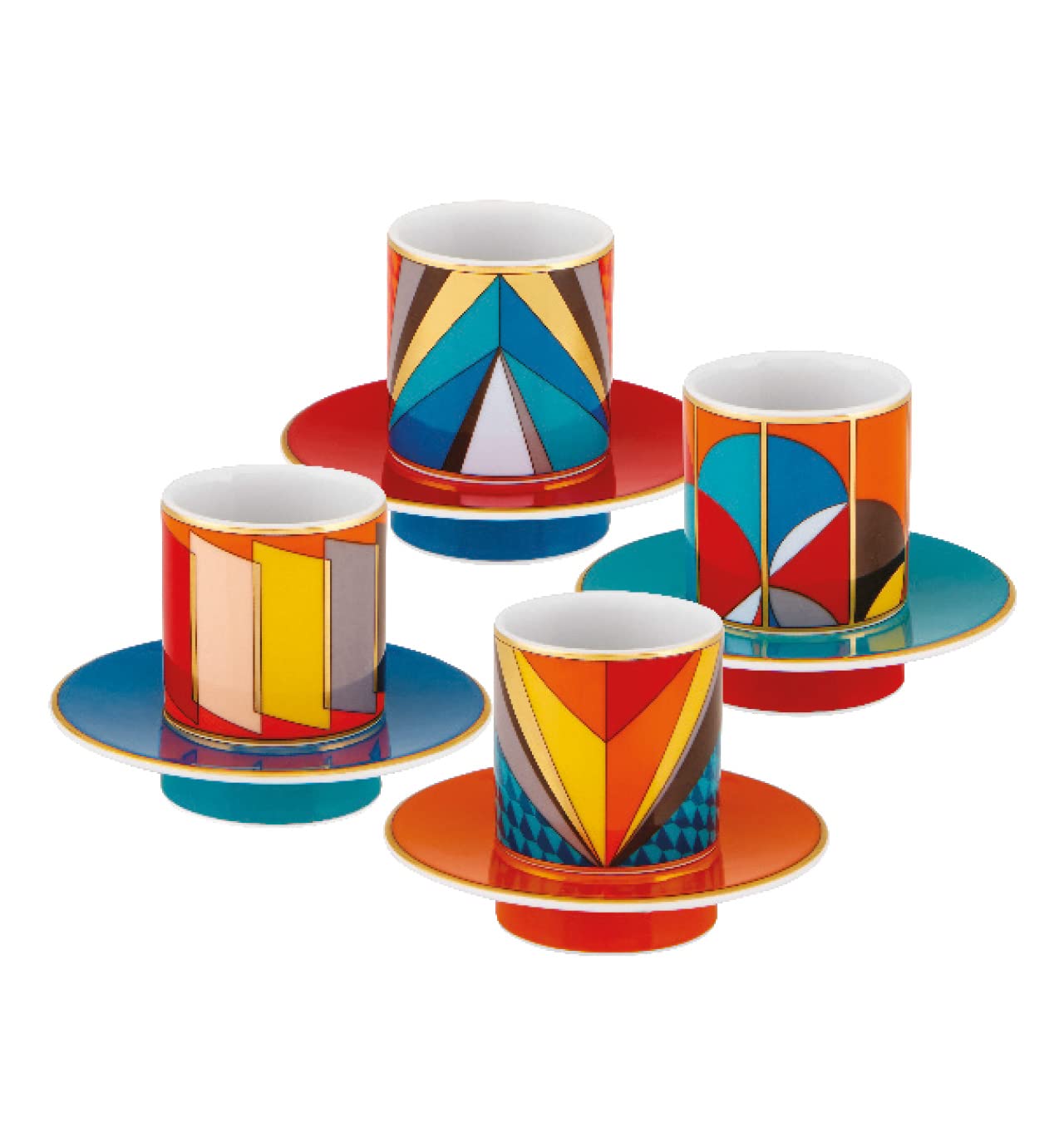 VENTAGLIO 2016 & Saffredi 30周年記念セット Amazon.com | Vista Alegre Futurismo Porcelain Coffee Cup and