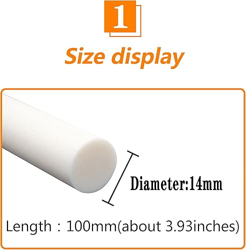 Miniatura 9 de GOONSDS Varillas de cerámica las varillas de cerámica de alúmina tienen una superficie lisa resistente a la corrosión, 1 unidad de 3.937 in,