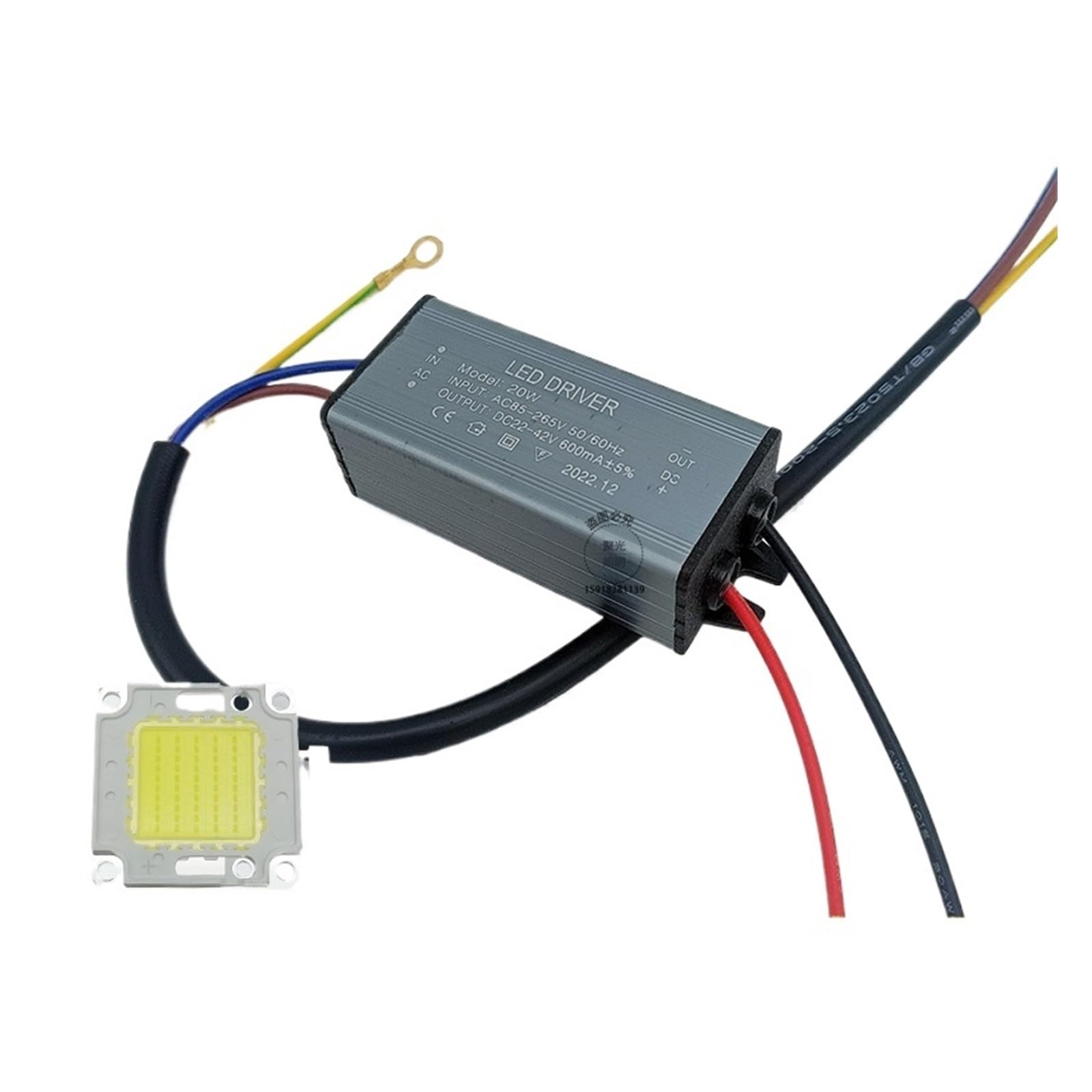 Ballast de puissance pour lampadaire extérieur transformateur 20W blanc étanche