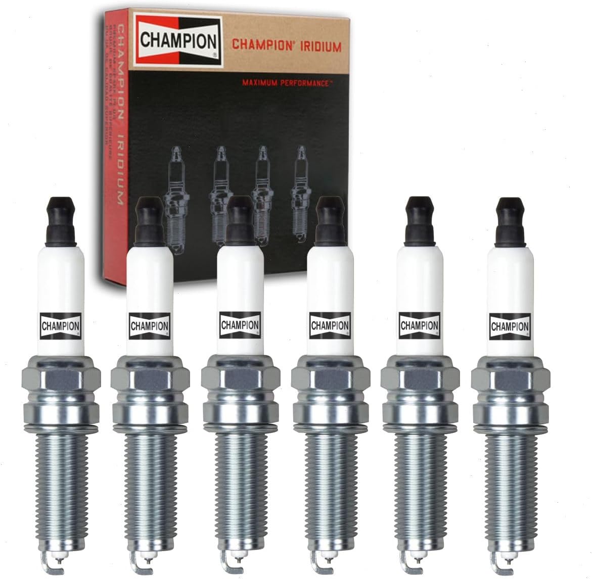 6 pc Champion Iridium Spark Plugs compatible with Honda Accord 3.5L V6 2008-2017