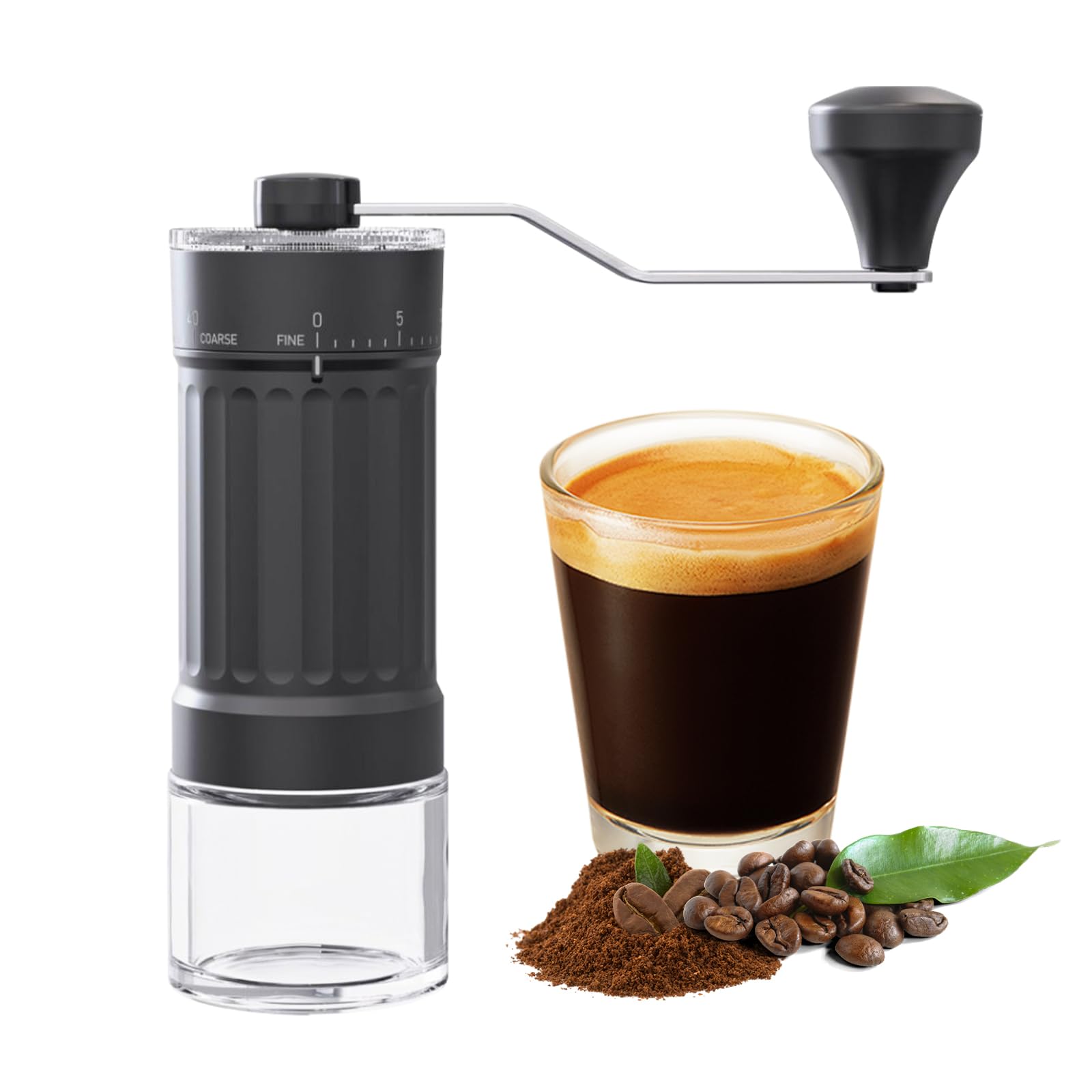 Moulin à Café Manuel Portable Culinavog – Broyeur Céramique Réglable, Léger Et Silencieux Pour Voyage, Camping, Bureau