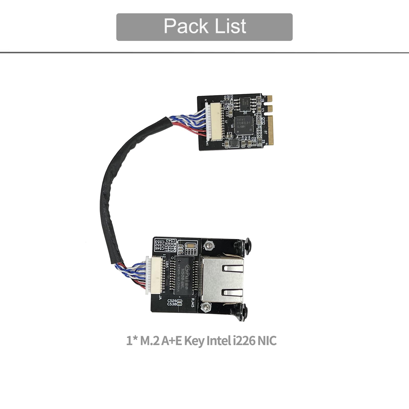 youyeetoo M.2 a Gigabit Wired NIC, Intel i226 2.5G Ethernet Server NIC, compatibile con chiavi M.2 B+M, chiavi M.2 A+E, per youyeetoo X1 (versione aggiornata) (M.2 A+E, 30 cm)