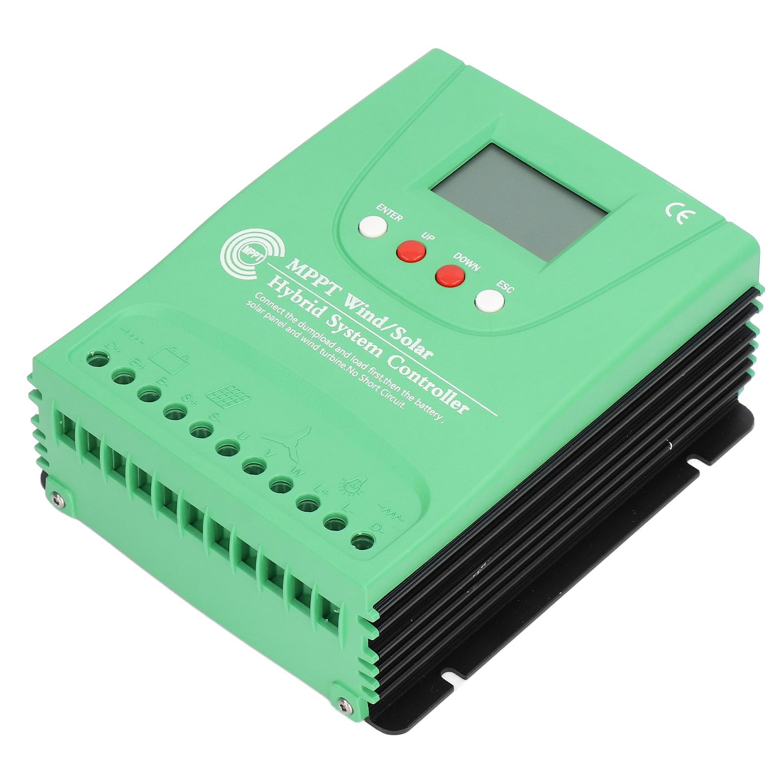 Controller di Ricarica Ibrido Solare Eolico 12 V 24 V MPPT Ad Alta Efficienza per Sistemi Di Energia Rinnovabile Verde 174 X 145,5 X 70 Mm (GPI6060)