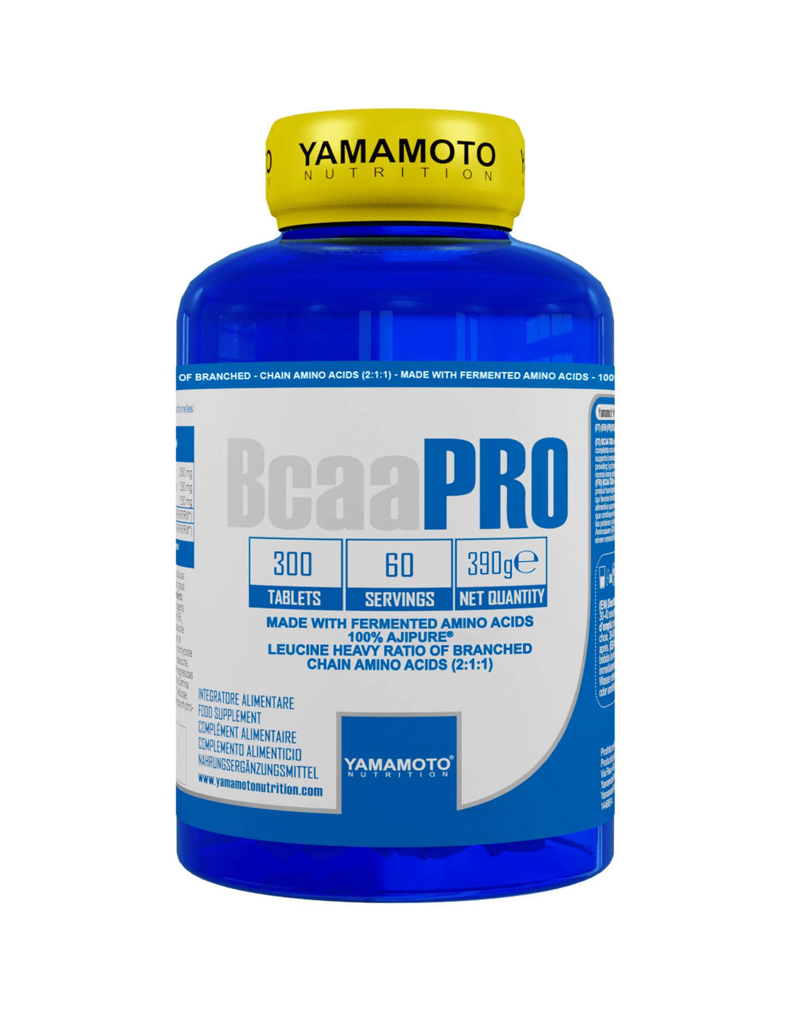 YAMAMOTO NUTRITION BCAA 2:1:1 Kyowa Quality 300 Compresse, Integratore Alimentare di Aminoacidi Ramificati con Vitamina B1 e B6, Integratore per Sportivi BCAA PRO