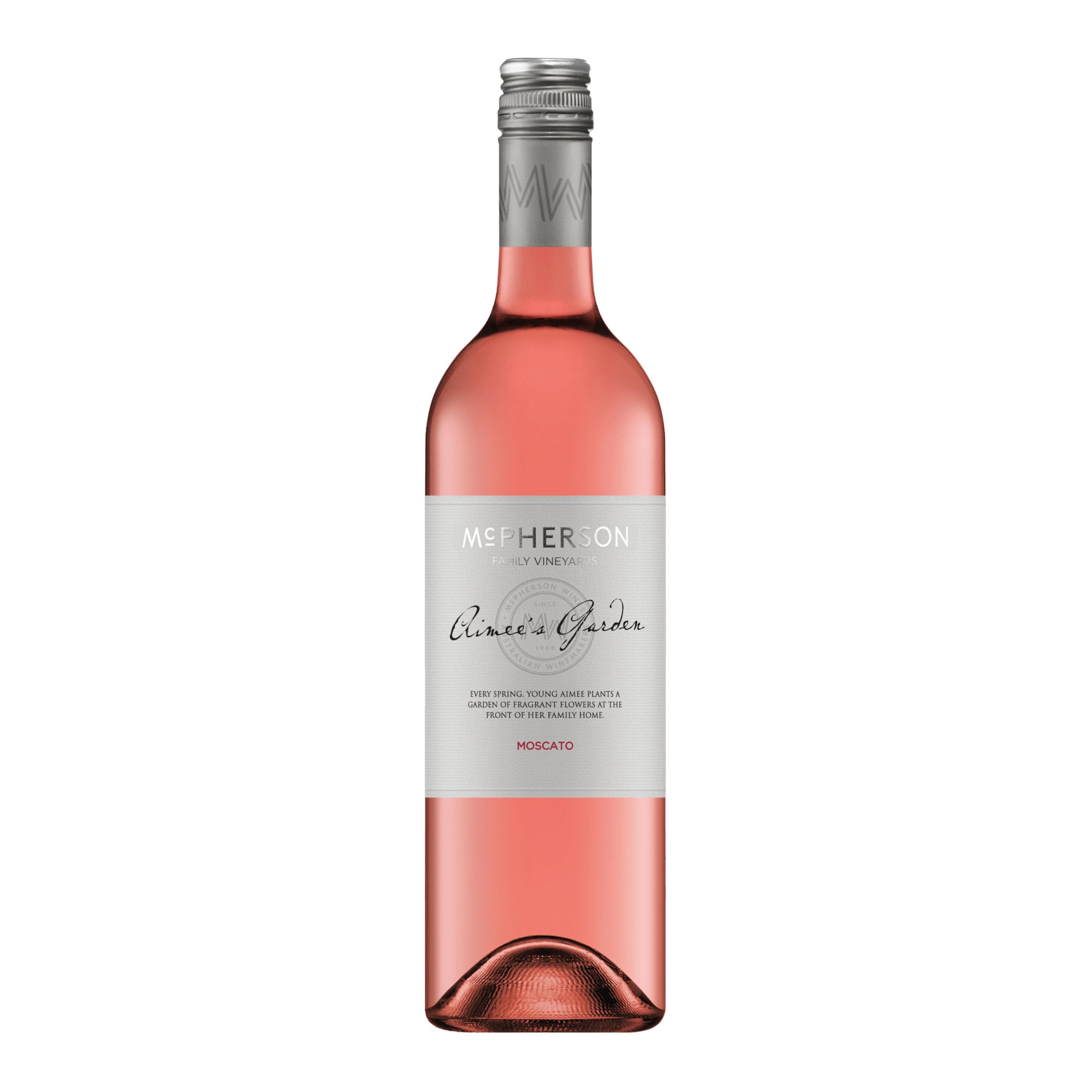 McPherson Wine Co Family Series Aimee’s Garden Moscato Rosé Wine, South Eastern Australia, 75cl Screw Cap 5.5% ABV, Strawberry, Rose Petal & Musk, Chilled Aperitif