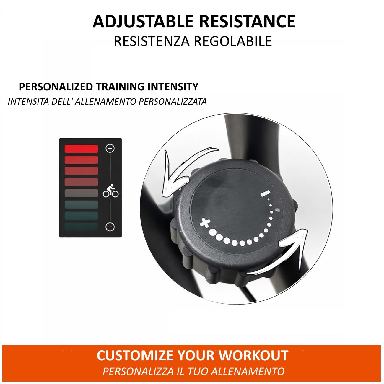 FFitness Cyclette Pieghevole Salvaspazio X-Bike F-Bike Training con Resistenza Regolabile e Display multifunzione