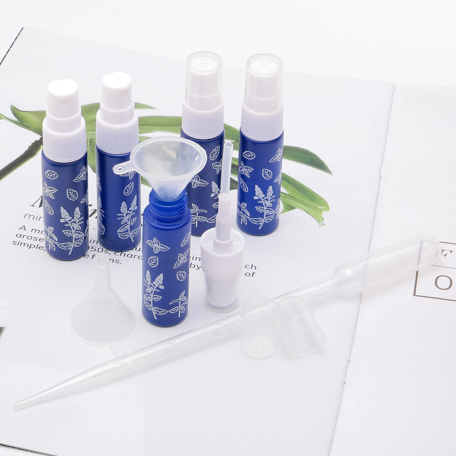 YU FENG 12 flaconi spray ricaricabili in vetro con imbuti, dispenser per profumi, profumi, lozioni, oli essenziali