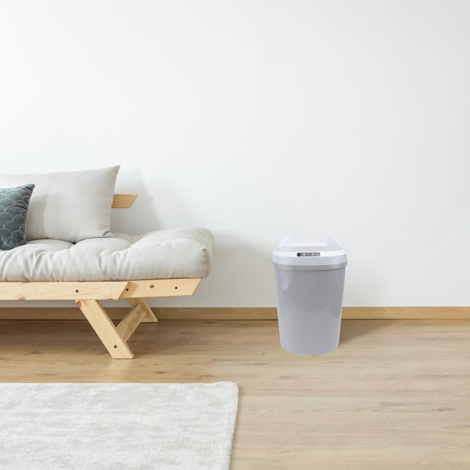 NUOBESTY Intelligenter Sensor Abfalleimer 17l aus Pp mit Akku | Automatisches Öffnen und Schließen, für Zuhause und Hotel, Inklusive Wiederaufladbarem Batteriepaket