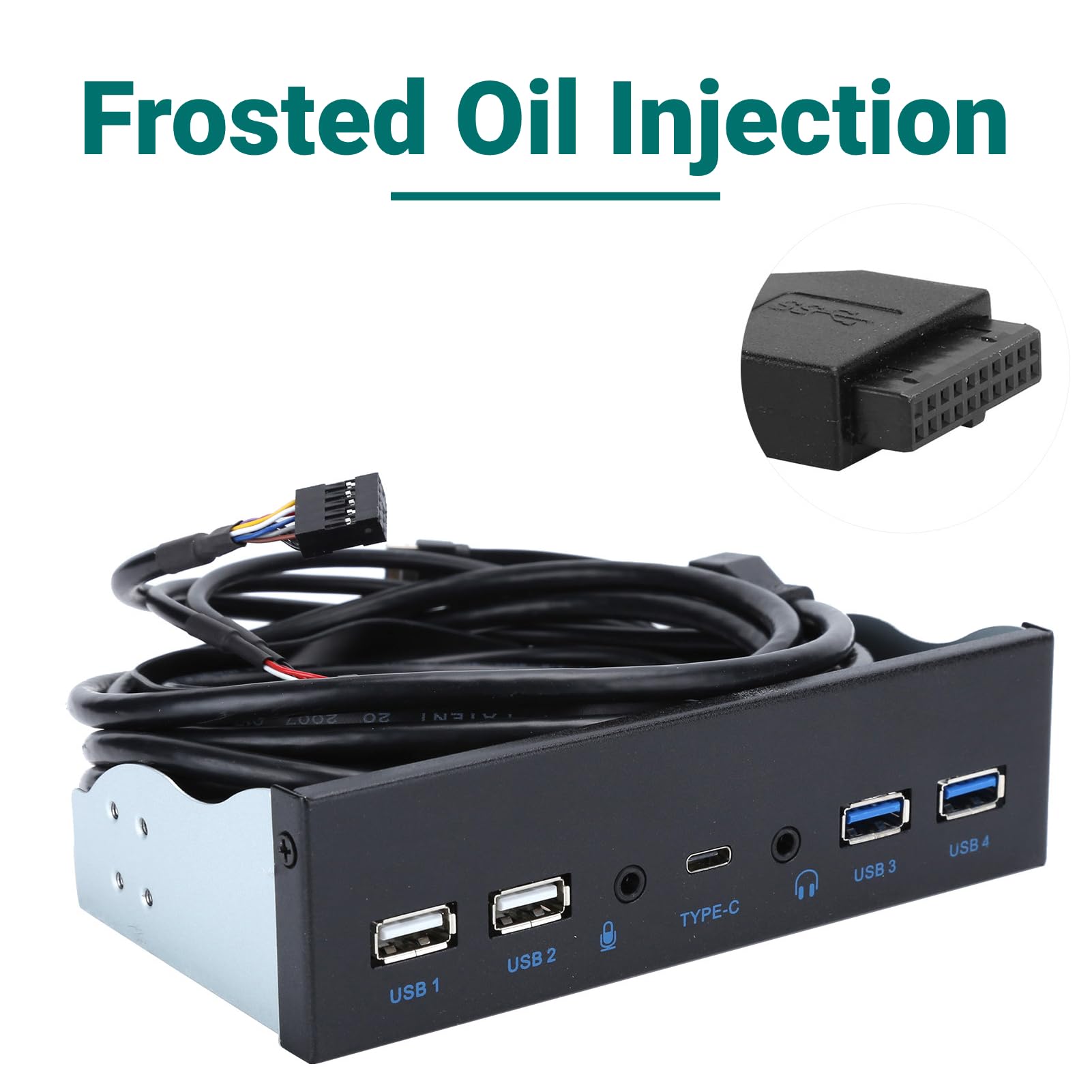 USB-Frontplatte Mit 3.0/2.0 Ports, Audio & USB-C – 5,25 Zoll Erweiterung Für PC-Desktops