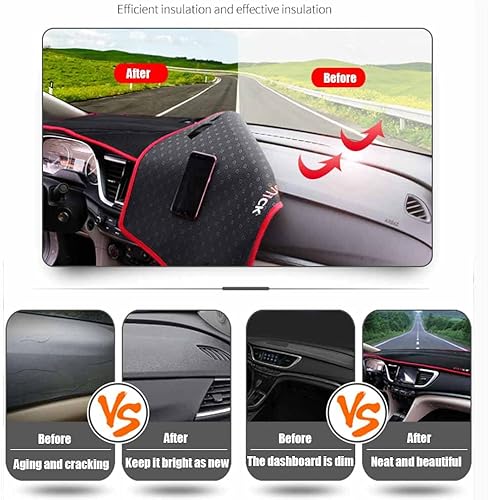 Miniatura 3 de Blazeray Cubierta de consola central negra para tablero de instrumentos Protector de tablero personalizado para 2017 2018 2019 2020 2021 Toyota CHR