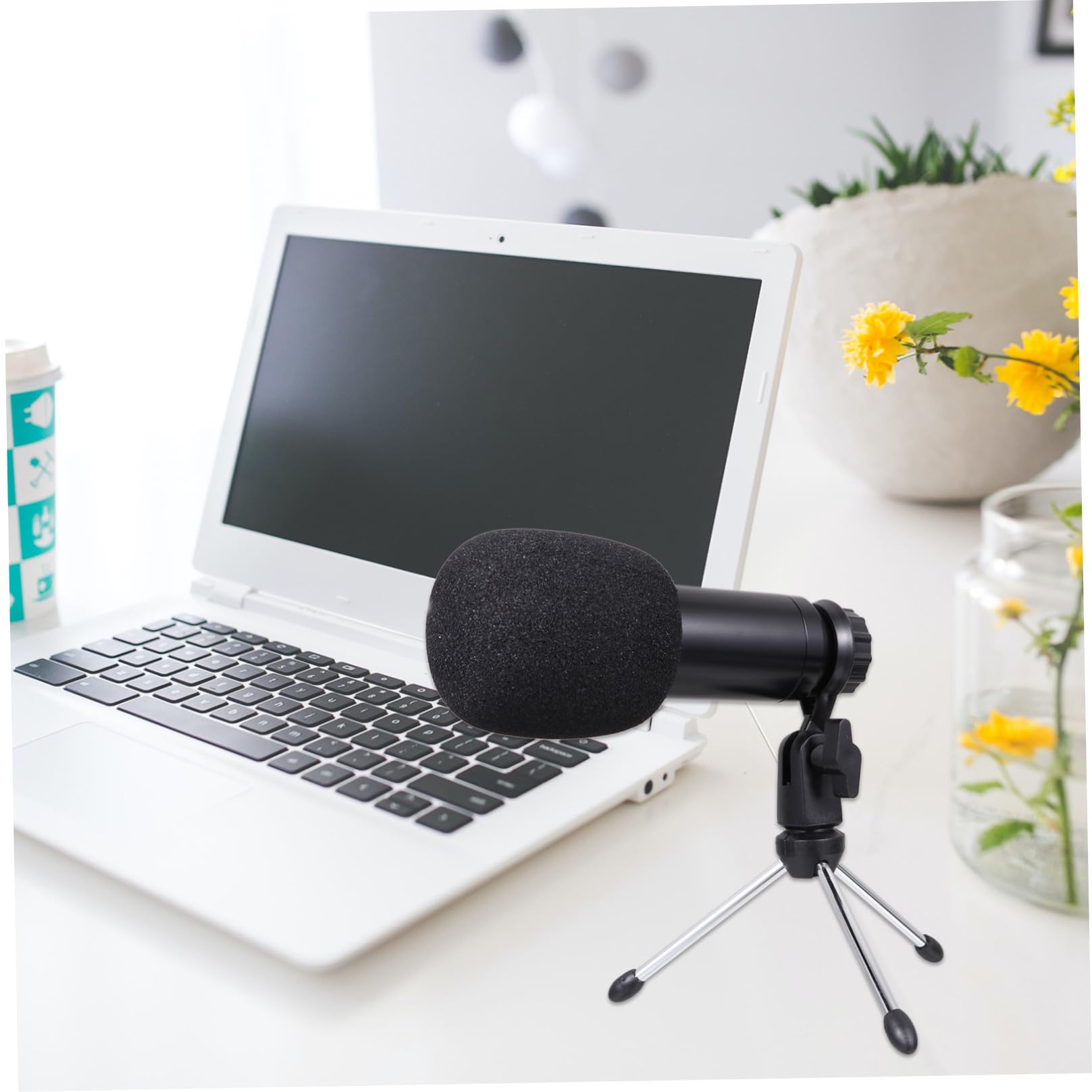 NOLITOY USB Kondensatormikrofon mit Stativ und Mikrofonabdeckung für Laptop und Desktop PC Teiliges Aufnahme für Klare Sprachaufnahmen Geeignet für Streaming Karaoke und Podcast