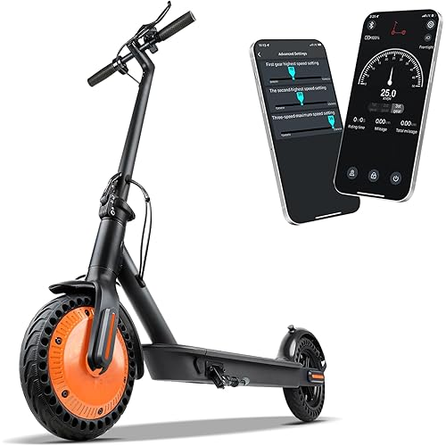 Adult Foldable Electric Scooter for Commuting & Casual Riding, 8.5/10'' Solid Tires, 350-1000W Peak Motor, 15-20MPH, 12-24 Miles Range, App Control, Dual Brake System, UL2272 Certified