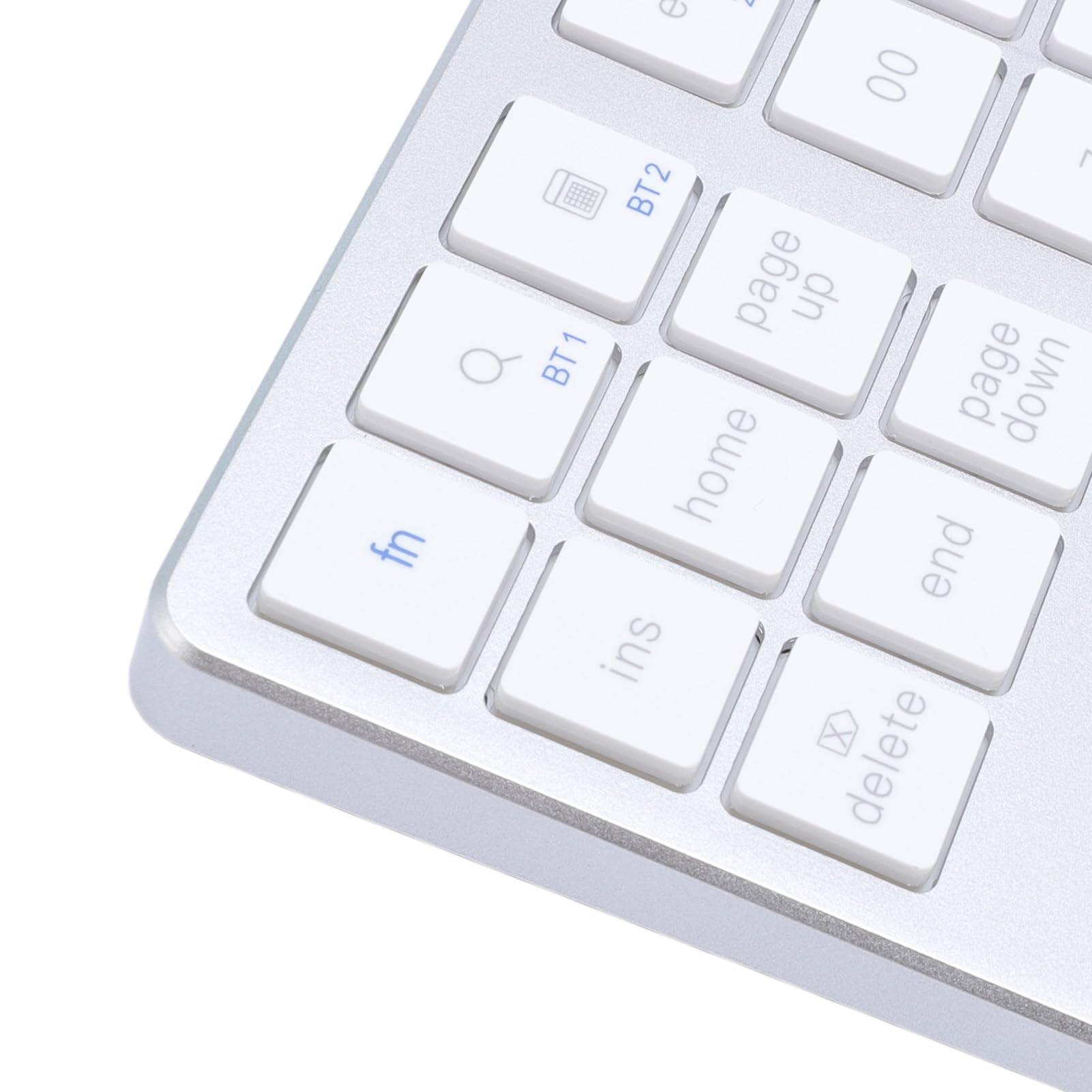 LICAEVEY CAMPARE NUMERE BUETOOTH Wireless per Laptop - Tastiera Numerica Ricaricabile a 35 Tasti a Doppia modalità, Universale Numpad per Vittorie Android PC e Tablet (Silver White)
