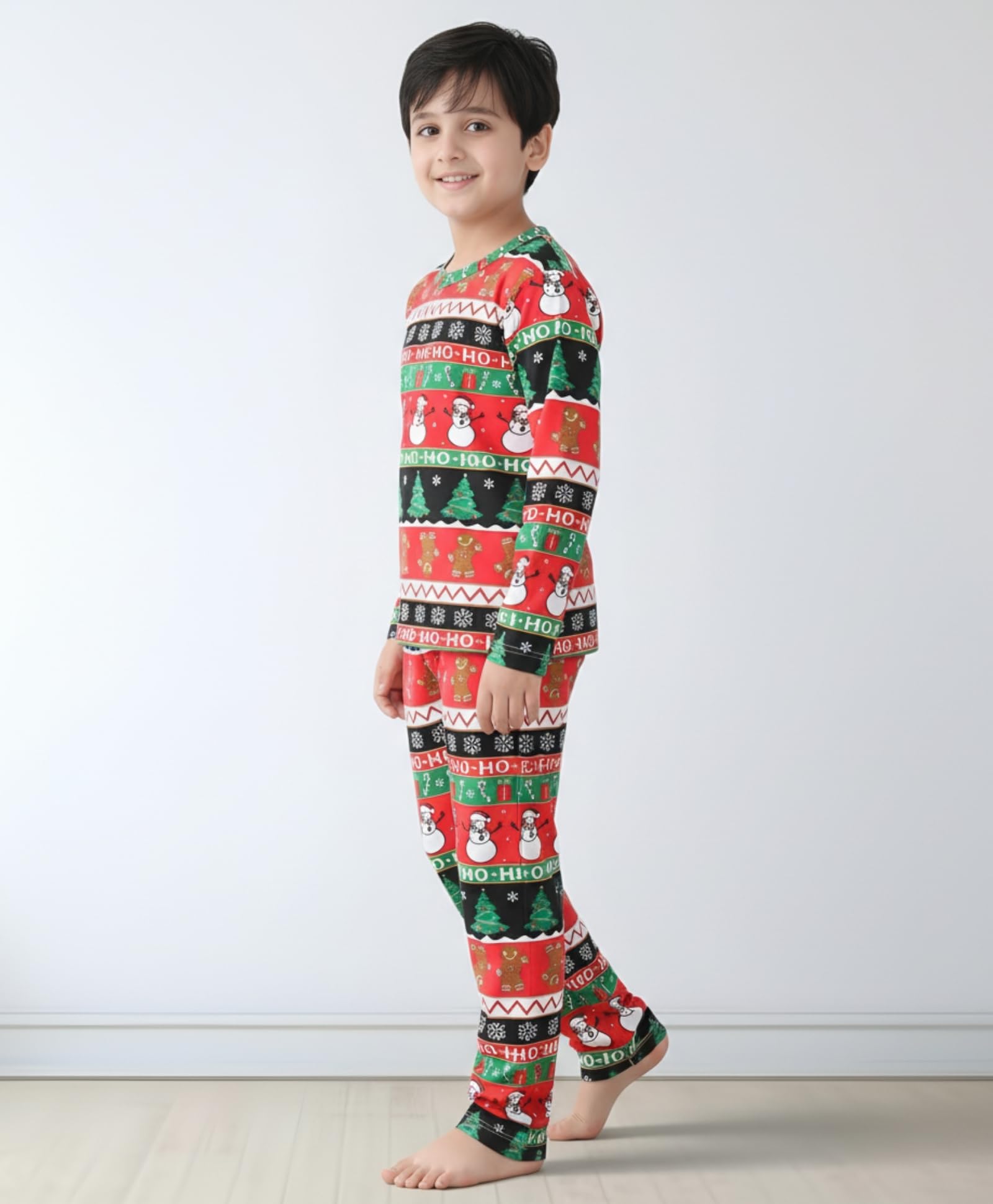 ANTHRILO Christmas RED Long Sleeve Pyjama Set - RED | 9-10 Years - Image 3 thumbnail