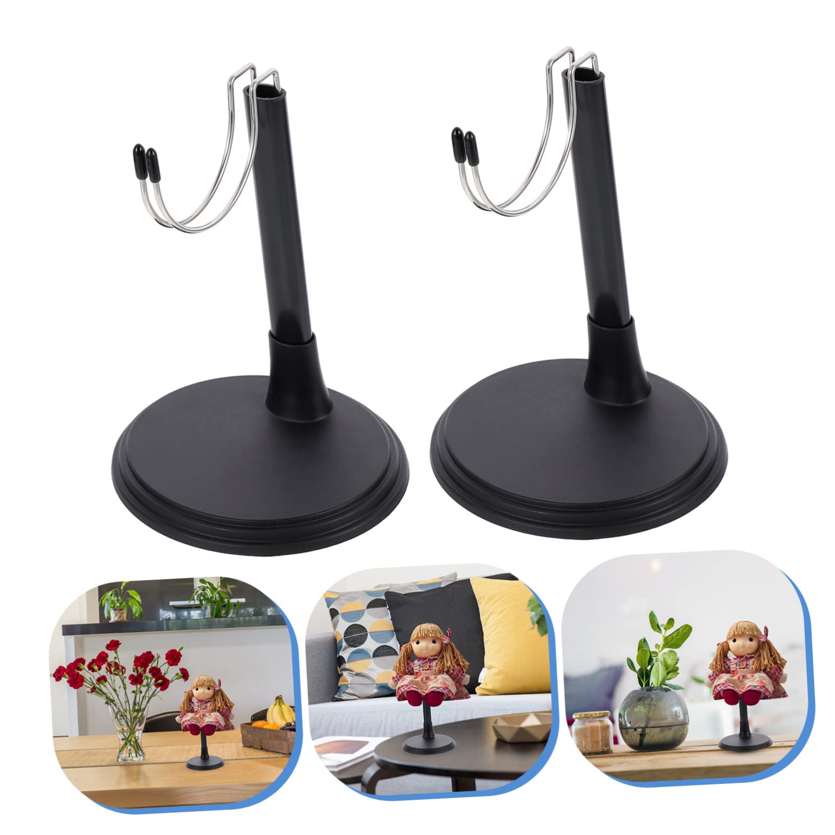 Hemoton 2 Pack Doll Stands for Large Waist Dolls Figurine Holders Practical Display Racks Easy Assembly