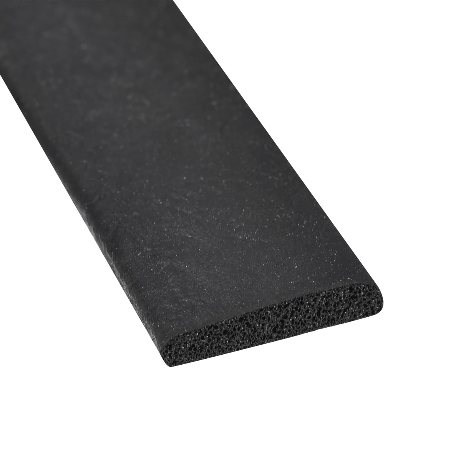 sourcing map EPDM Foam Rubber Seal Strip, Weather Stripping for Door and Window, Sliding Door, Sound Proof Soundproofing Door Seal, 0.59" Wide x 157.48" Long x 0.11" Thick, Black
