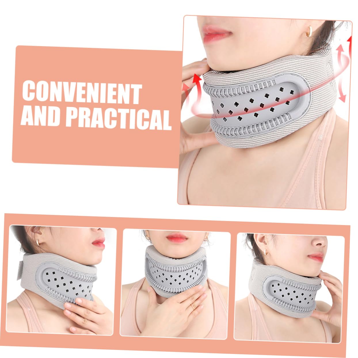 minkissy 3st Zervikales Zuggerät Weicher Kragen Halskrause Stütze Für Den Hals Halskrause Für Den Haushalt Nackenfixierung Gebärmutterhalsschutz Halsband Diamant Reisen Schutzausrüstung