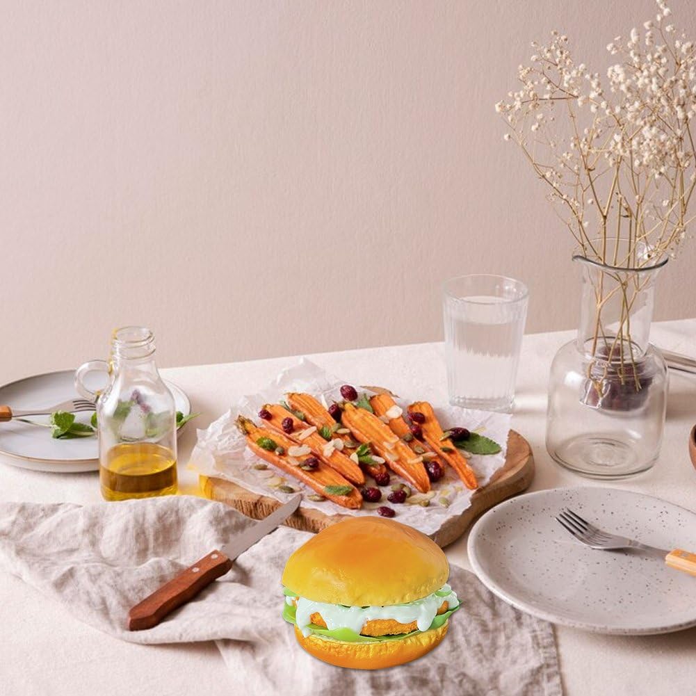 Dianzan Realistyczny Fałszywy Model Hamburgera do Prezentacji Restauracji. Rekwizyty do Fotografii.