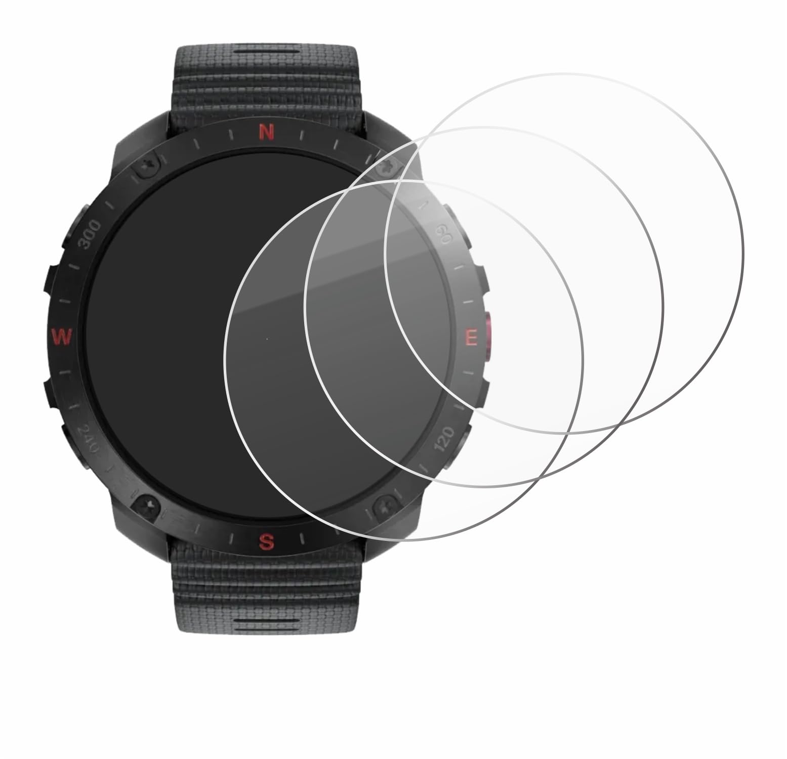 GIOPUEY Screen Protector For OnePlus Watch 3, [4 Packs] Tempered Glass Screen Protective Film, [Anti-Bubble] [Wear-resistant] - Transparent