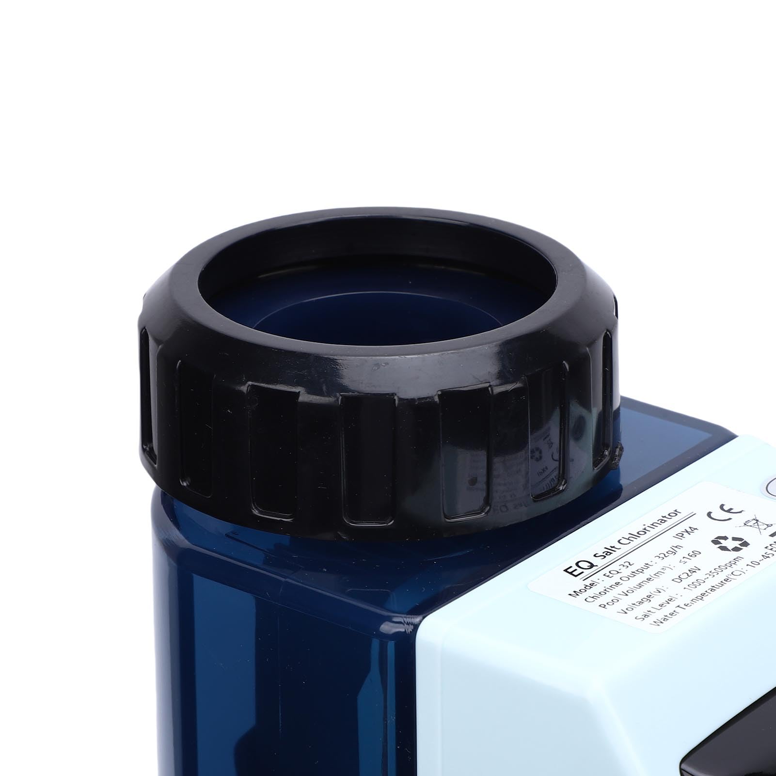 Clorador Salino Inteligente para Piscina, Producción de 32G/h Cl con Placas Ti Autolimpiantes Control WiFi Salida Ajustable 20-100% para SPA Natación Tanque de hasta 160m³