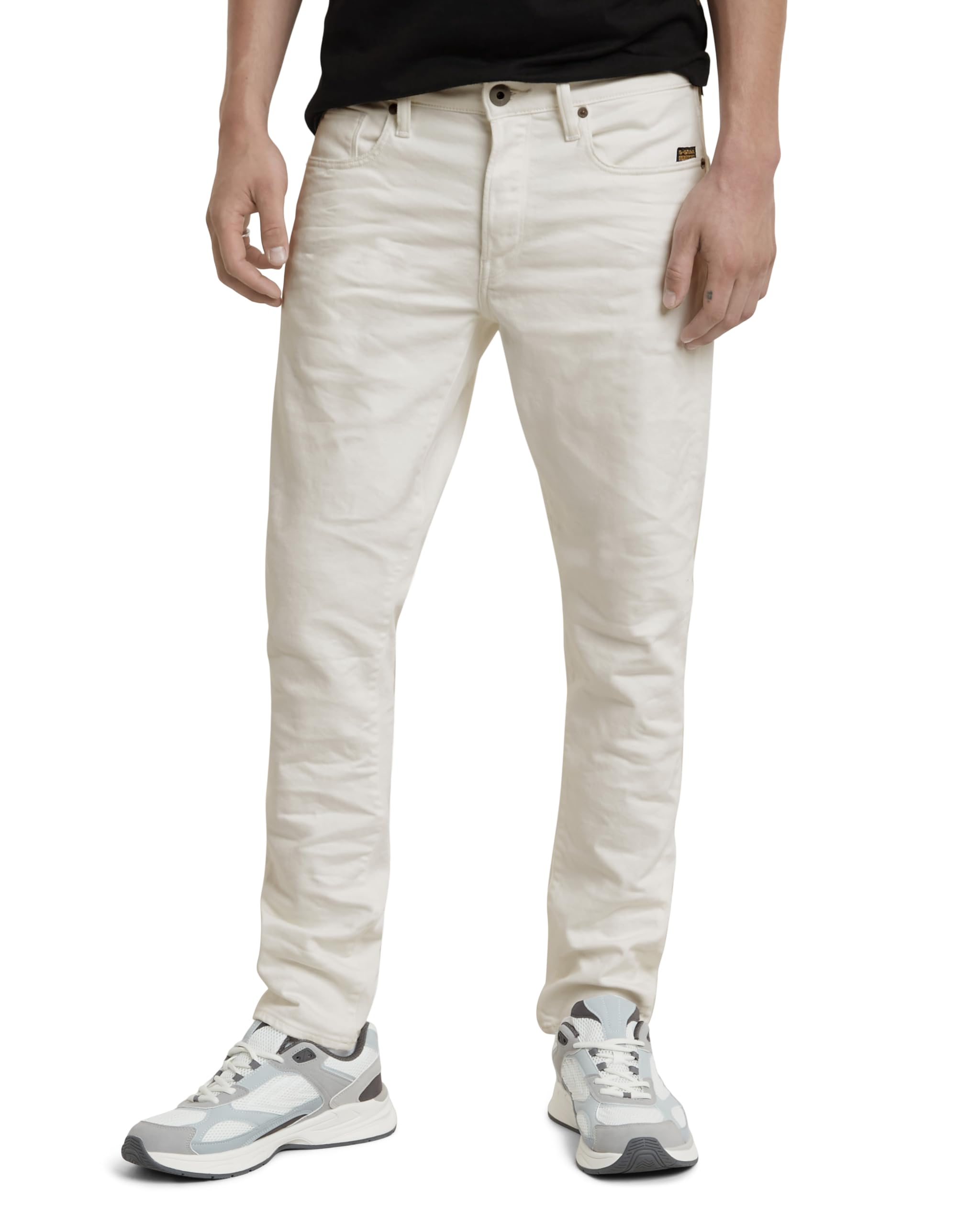 G-STAR RAW Men's 3301 Slim Jeans Jeans, Beige/Khaki (3d Lt Chalk Gd 51001-d552-g643), 34W / 32L