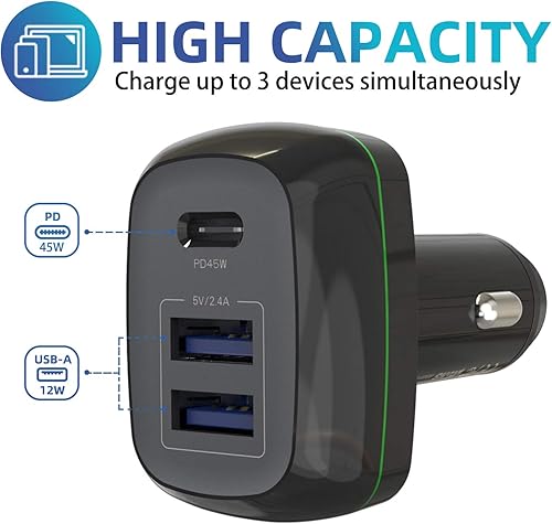 Miniatura 5 de Surface Pro Surface - Cargador de coche para laptop, USB C, compatible con Surface Pro 76543, Surface Laptop Go21, Surface BookGo 321, puerto USB