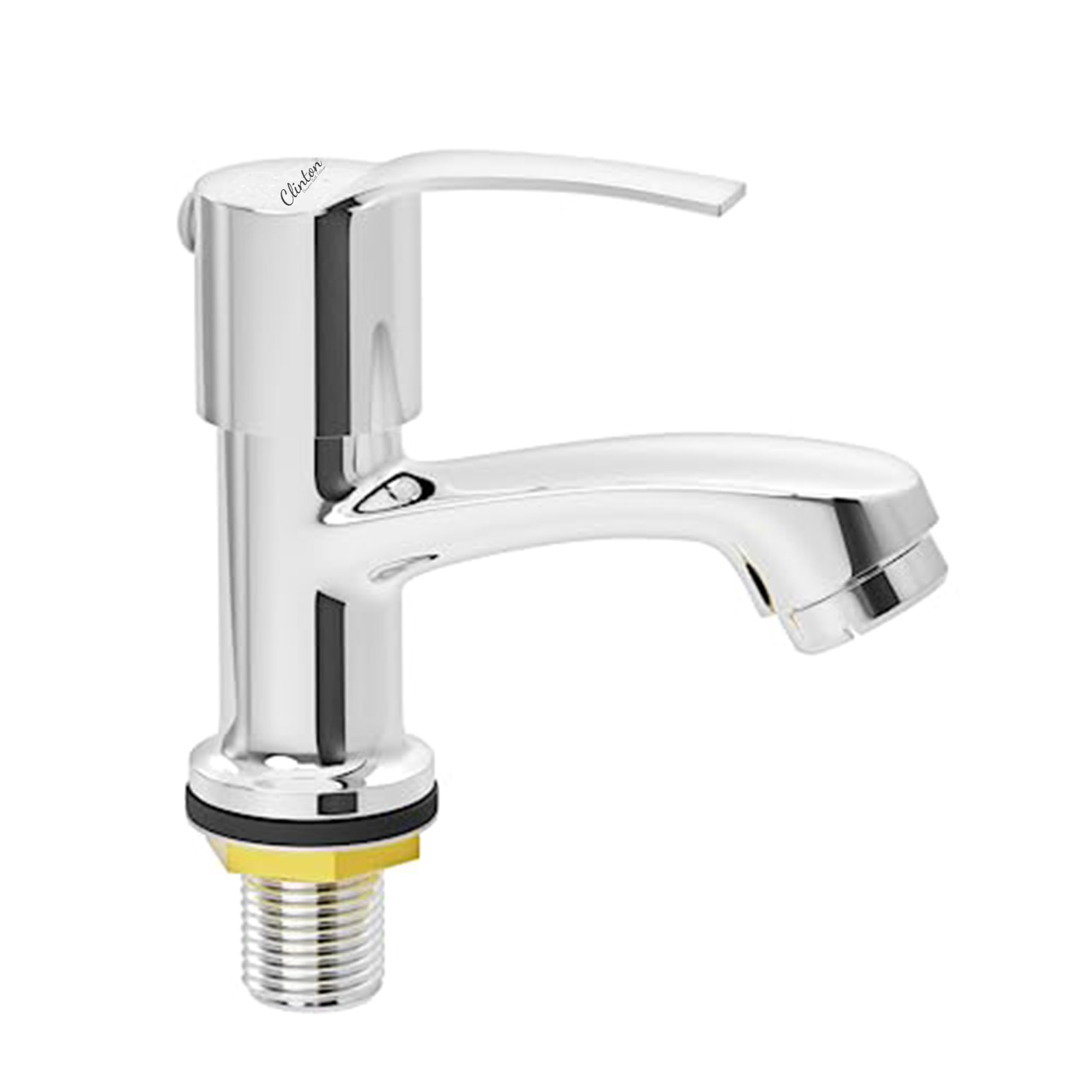 Clinton Step Brass Pillar Tap for Wash Basin | Pillar Cock | Quarter-Turn | Ceramic Disc Cartridge | Foam Flow | Chrome (Silver) (B0D4FF41HC) Amazon Price History, Amazon Price Tracker
