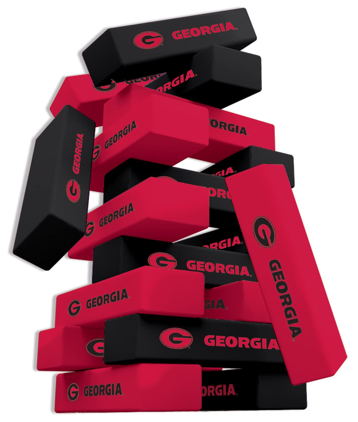 MasterPieces Game Day - NCAA Georgia Bulldogs - Officially Licensed Tumble Tower, Real Wood Blocks