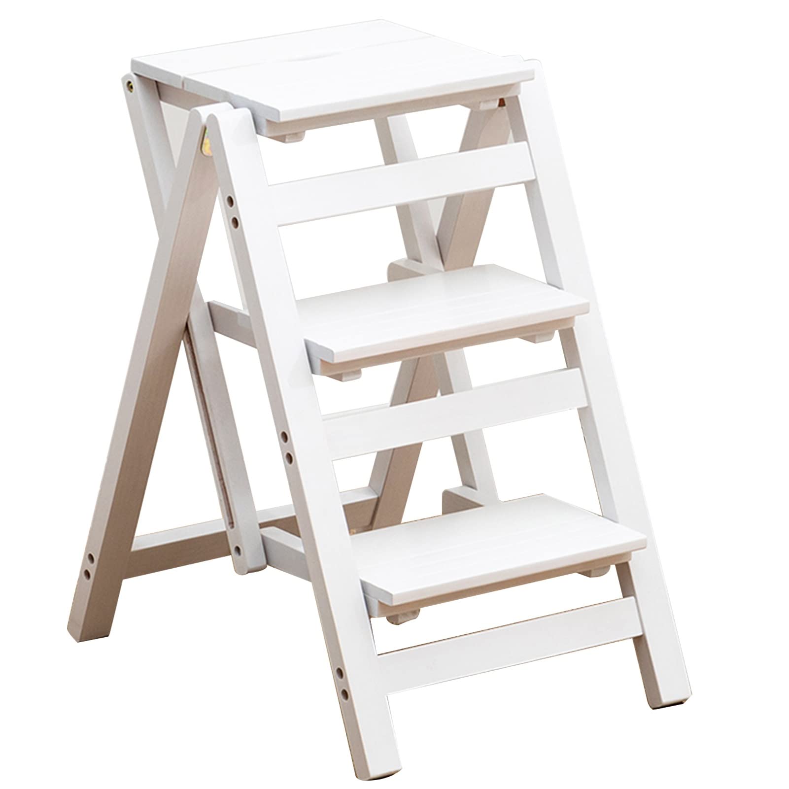 Double Elite Sgabello Pieghevole Regolabile In Altezza (3 Livelli) - Metallico, Portata 150 Kg - Grigio/Nero Per Adulti, Bambini E Anziani