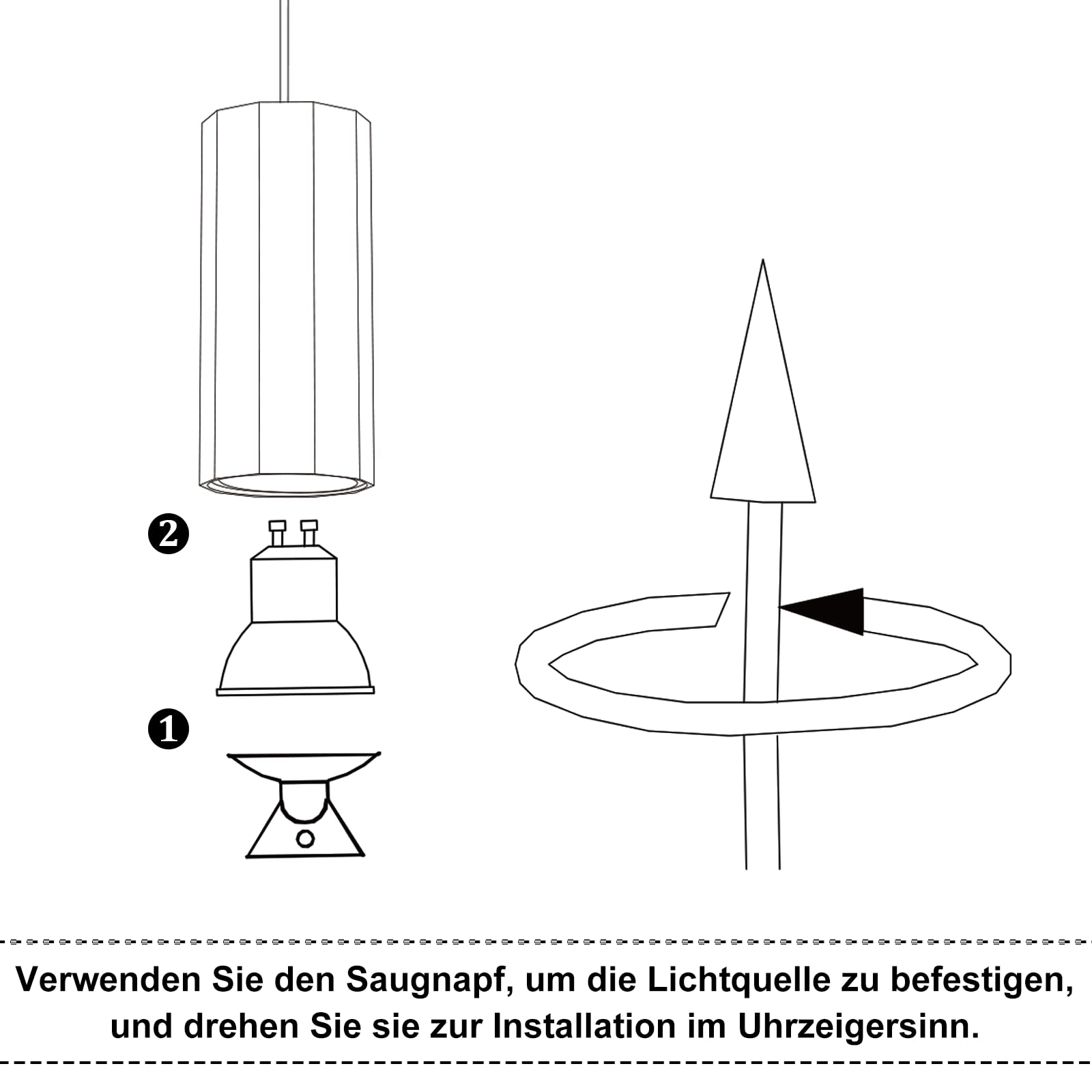 Glitzerlife Lampada a sospensione GU10 Nero Lampadario a Soffitto 3 Luci | Con Cavo Regolabile per Bar Ristorante Sala da Pranzo Isola Industriale in Metallo per Cucina Bar (Senza lampadina)