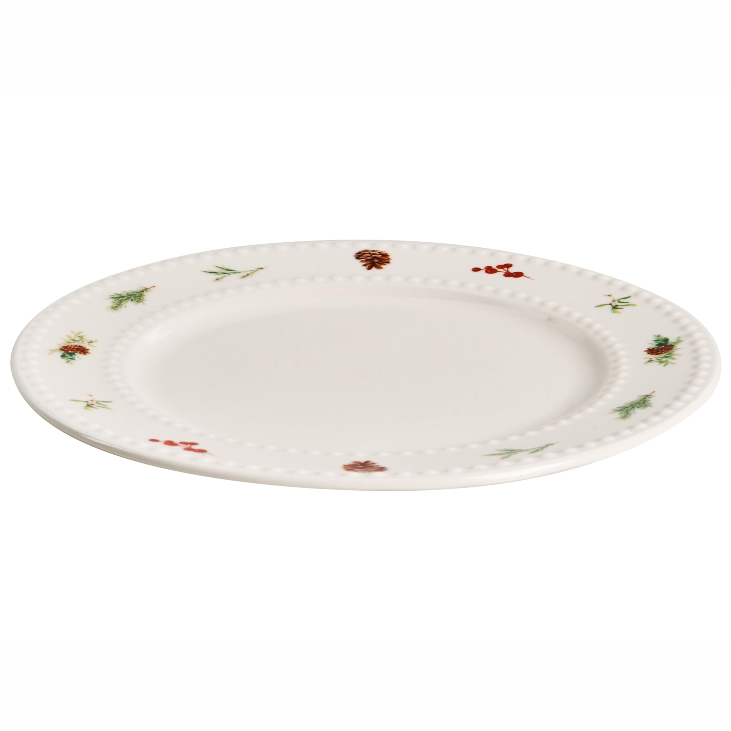 Zestaw naczyń z porcelany 16-częściowy ręcznie robiony reaktywne szkliwo dla 4 osób choinka beżowy Cloves