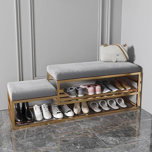 Luxury Bench with Gold Frame