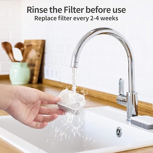 Miniatura 3 de Filtros de repuesto de fuente de agua de cerámica para gatos, paquete de 16 filtros de repuesto para fuentes de mascotas y 4 paquetes de espuma para