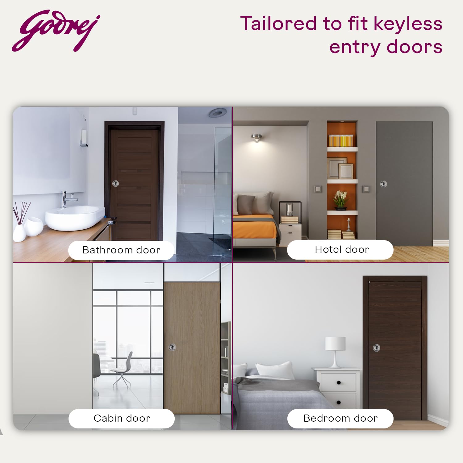 Godrej Locking Solutions and Systems Classic Keyless Cylindrical Lock Stainless Steel Finish 5805 (Bathroom Lock Without Key) — Amazon image 7