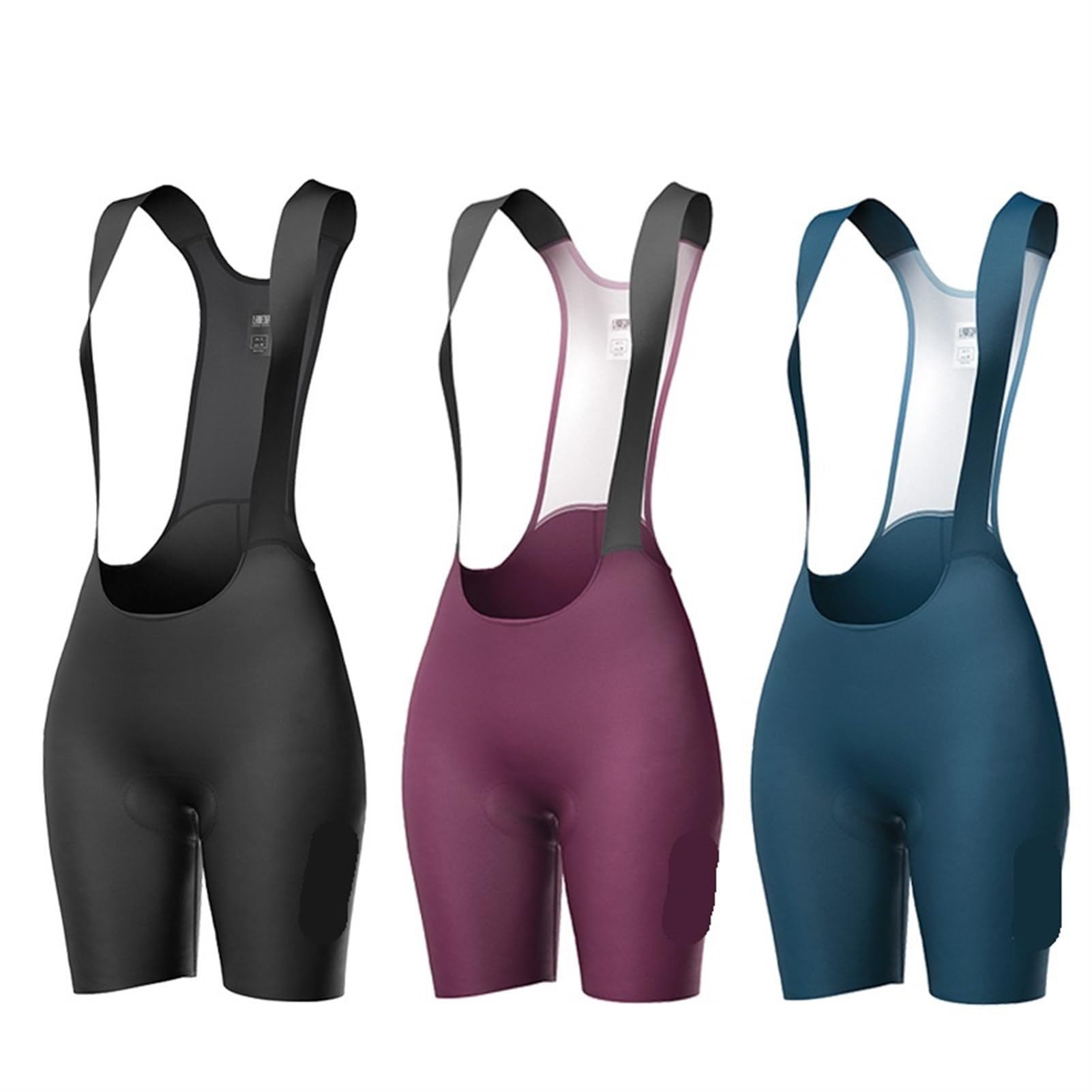 Culotte Ciclismo Hombre Pantalones cortos de ciclismo for mujer, pantalones cortos de bicicleta con tirantes for los hombros, pantalones cortos con tirantes for ciclismo, acolchados, transpirables, de