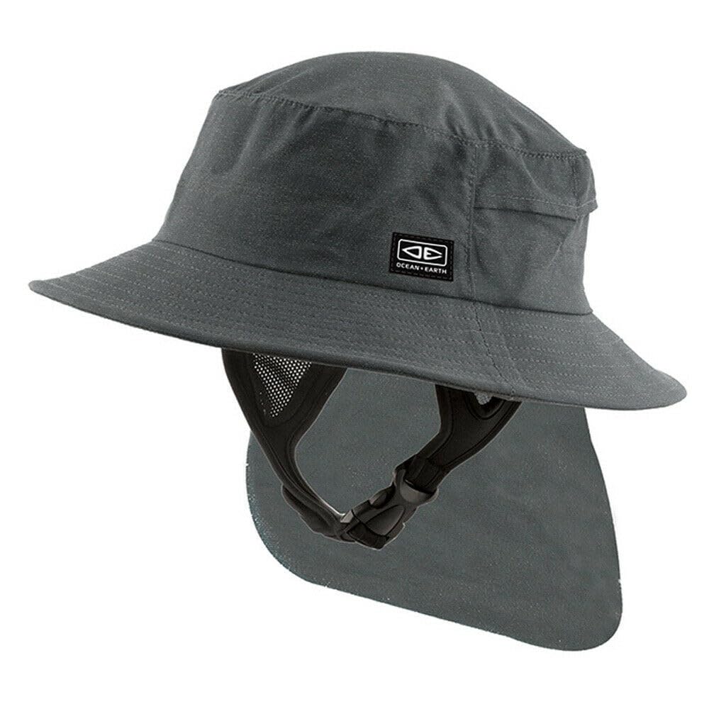 Adult Ocean & Earth Indo Surf Hat for Surfing & Water Sports - Anthracite, No colour, Medium