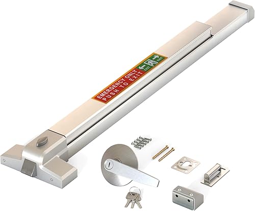 Miniatura 7 de LANITI Barra de empuje de hardware Barra de salida de emergencia comercial de acero inoxidable Dispositivo de salida de pánico adecuado para puerta