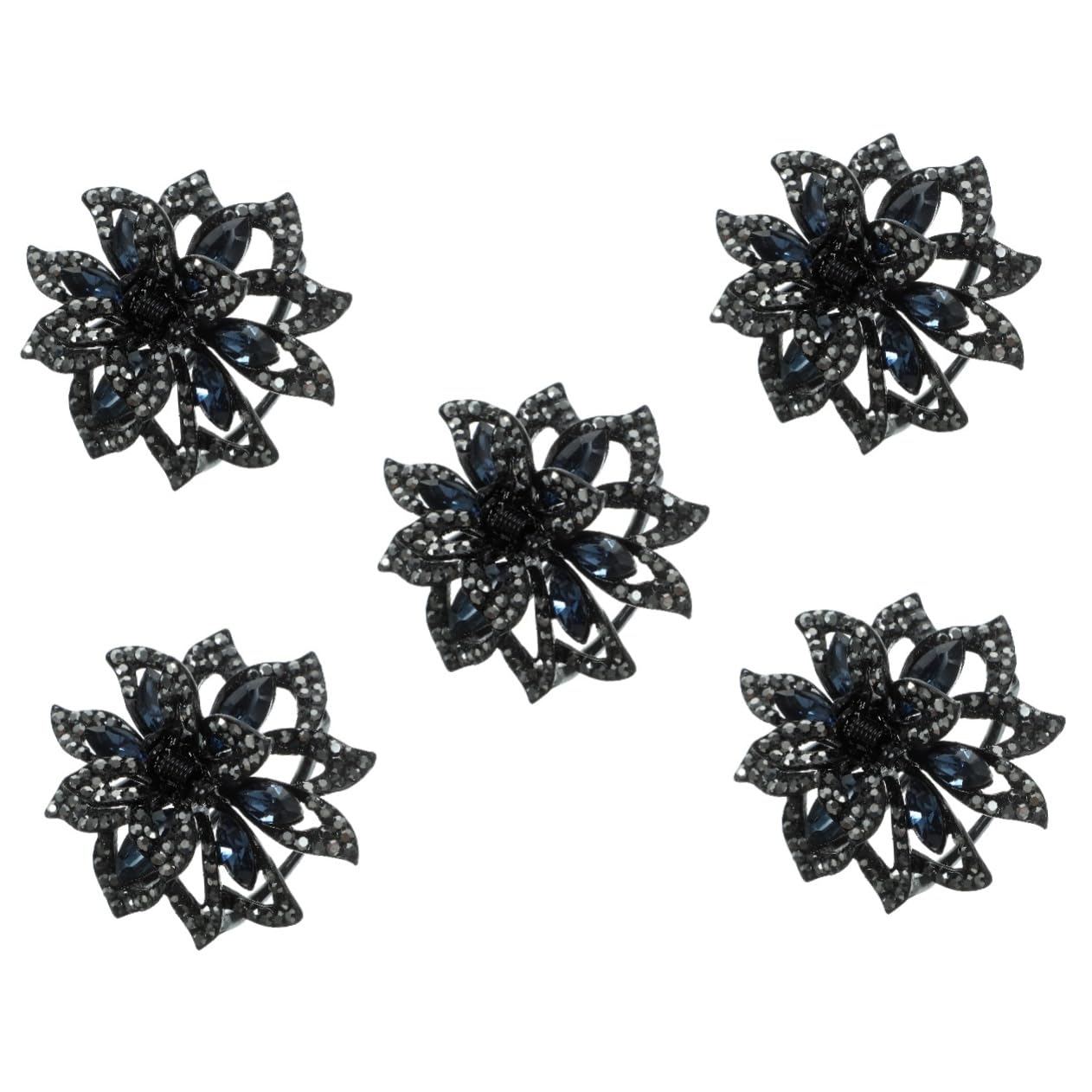 MAGICLULU 5 Piezas Pinza De Pelo De De Imitación Clips De Garra De Flor De De Imitación Accesorios Para El Cabello Para Mujeres Decorar Pedrería Perder De Moda y Versátil