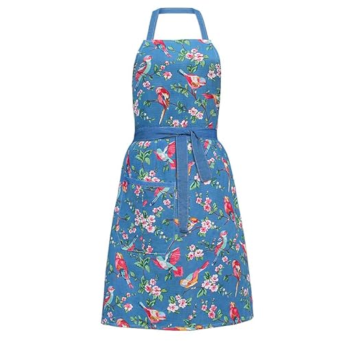 ETLEE Küchenschürze für Damen, Kochschürze für Frauen mit Tasche, Schürze aus Baumwolle für Kochen, Backen, Malen, Hausarbeiten usw Cover