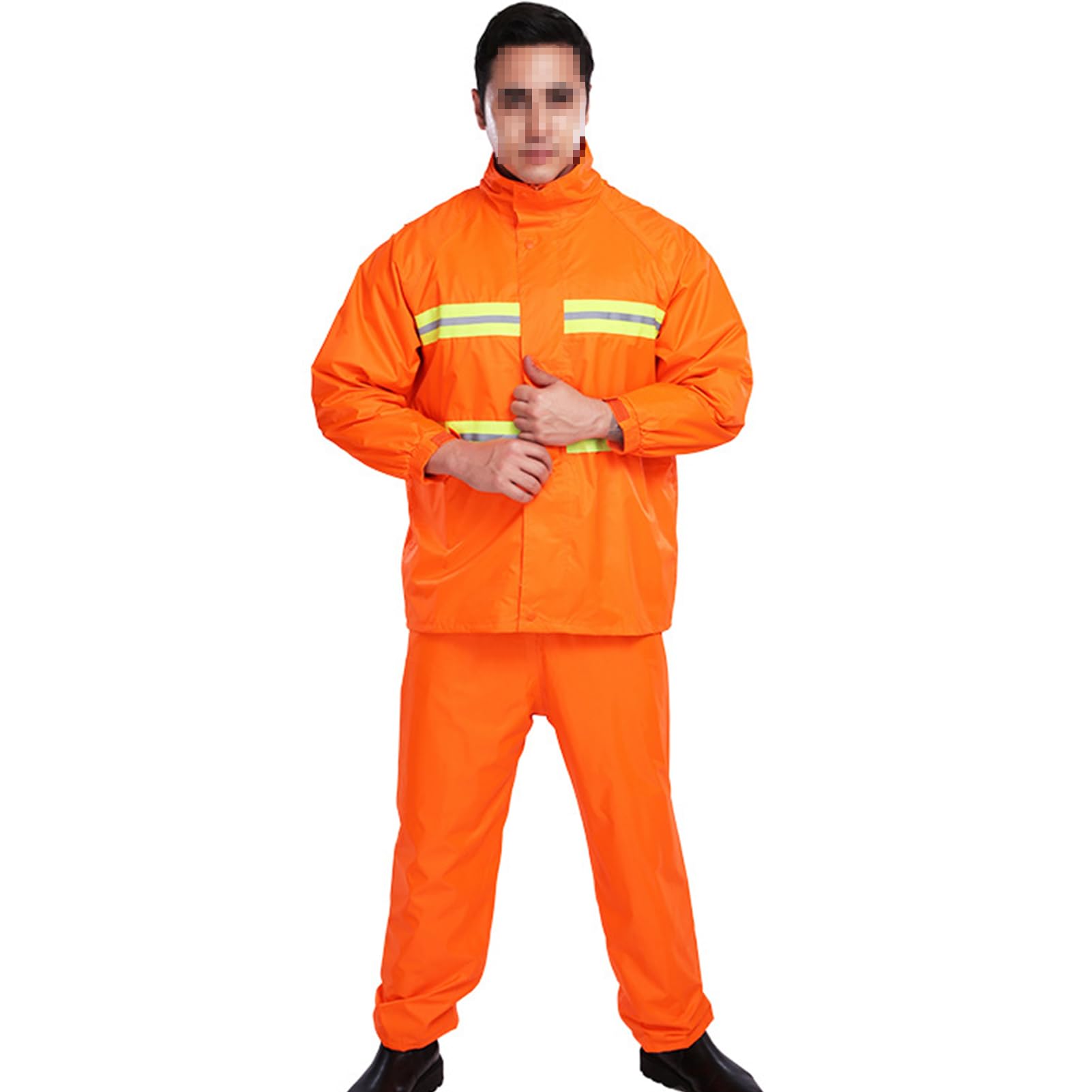 Regenanzug wasserdichte Winddichte Regenjacke Regenhose Mit Reflektierenden Streifen Für Die Arbeit Im Freien, Männer Frauen