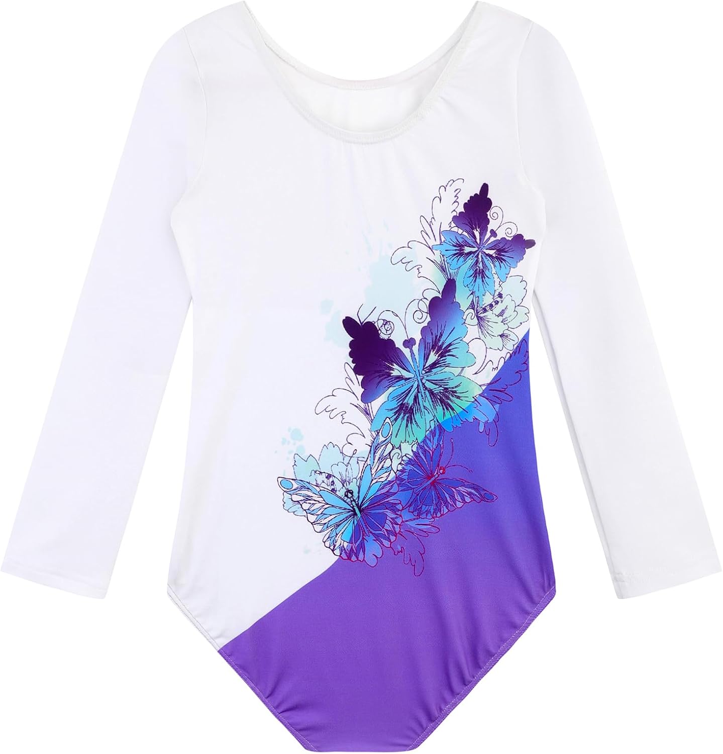 Long Sleeve Gymnastics Leotards for Girls Sparkly Rainbow Colorful Dancewear Gymnastics Outfits for Girls 2-10 Years - Image 3