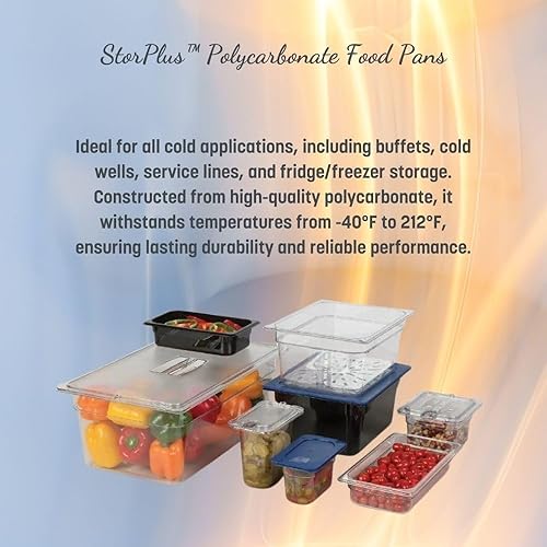 Miniatura 3 de CFS 10200B07 StorPlus - Bandeja de alimentos de tamaño completo, policarbonato, 2.5 pulgadas de profundidad, transparente