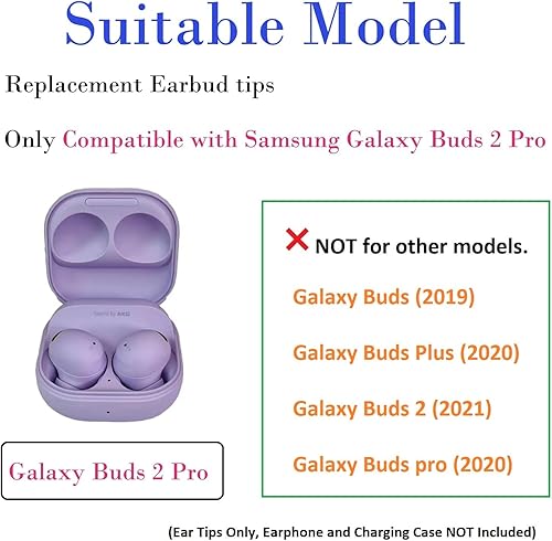 Miniatura 4 de 6 pares de almohadillas moradas SML, almohadillas de repuesto de goma para auriculares, piezas de repuesto de silicona compatibles con auriculares