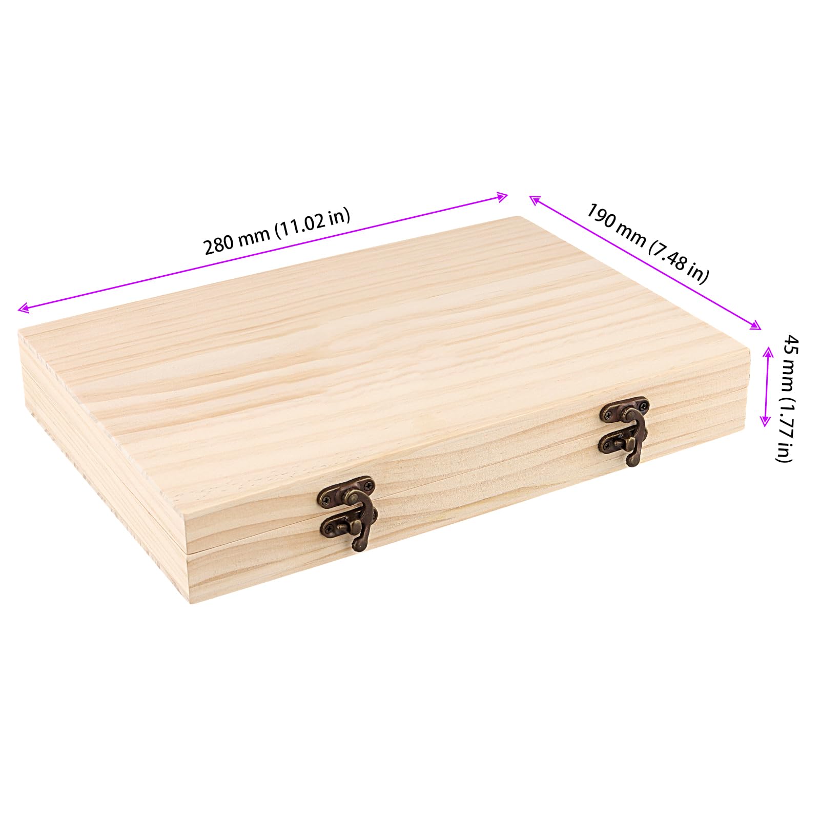 ZOENHOU 100 PCS Wooden Coin Collection Box Coin Holder, Coin Box with Round Clear Coin Capsules - Image 2