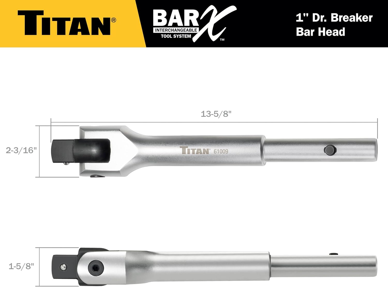 Titan Bar-X 61009 1-Inch Drive Breaker Bar Head