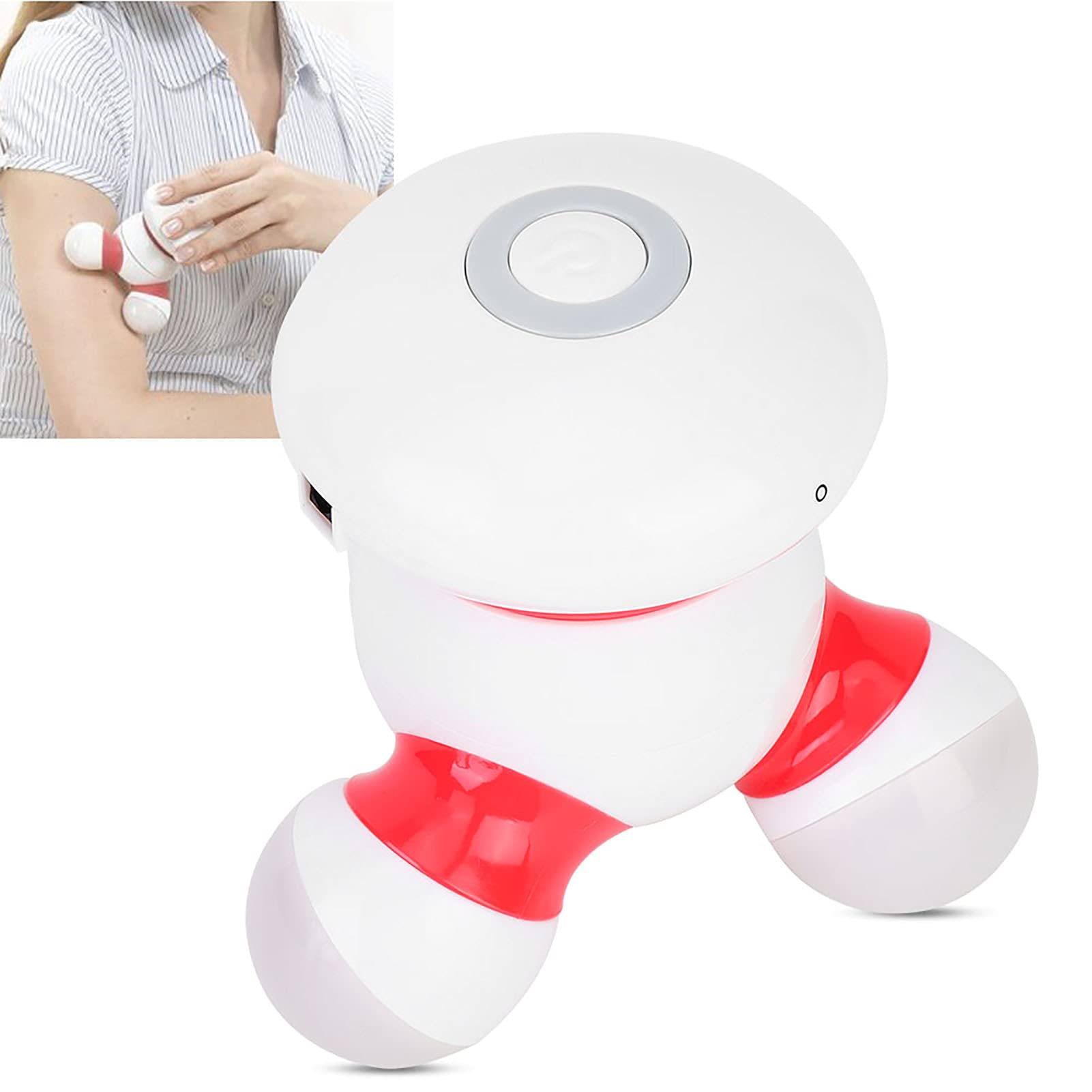 Ręczny Masażer Ciała, Elektroniczny Ręczny Mini Masażer Ciała USB Urządzenie do Delikatnego Masażu Punktowego Regulacja Dłoni Delikatny Masażer Wibracyjny ze światłem LED