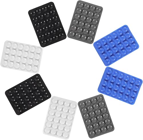 Miniatura 1 de BESTOYARD Paquete de 8 soportes de succión para teléfono, funda adhesiva de silicona con ventosa de silicona, soporte para accesorios móviles para