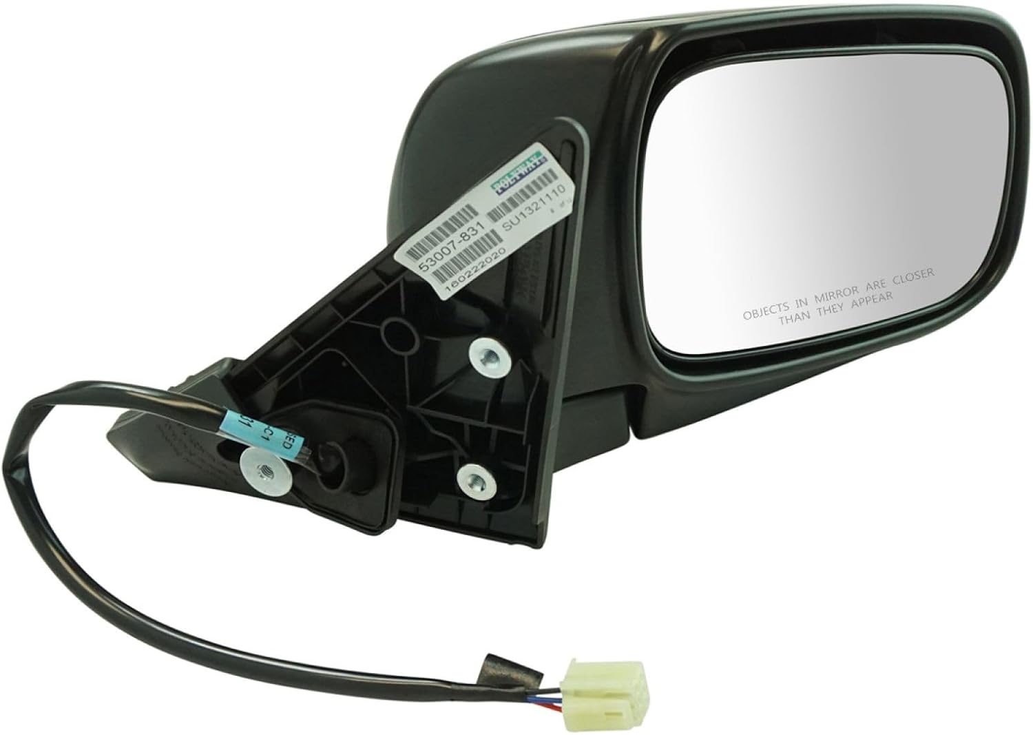 Passenger Side Mirror Assembly Electric Adjustment Non-Heated No Memory Black Compatible with 2005-2008 Subaru Forester SU1321110