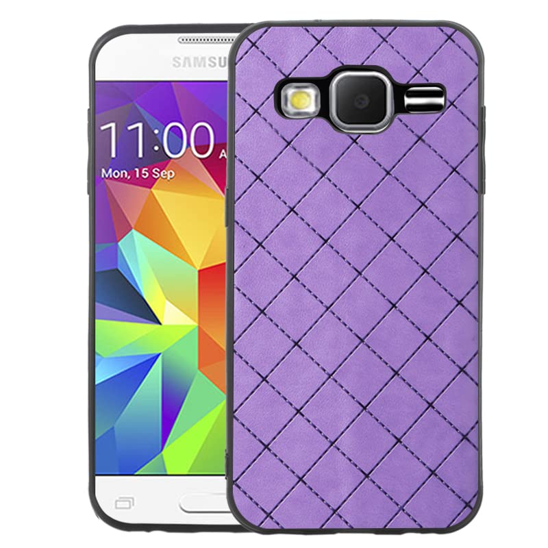 ELISORLI case for Samsung Galaxy J3 2016/J 3 V/J36V/Sky/Amp Prime Case Rugged Thin Slim Cell Anti-Slip Fit Rubber TPU Mobile Phone Cover for Glaxay Sol J3V JV3 J36 6 J320V J320A Women Men Purple
